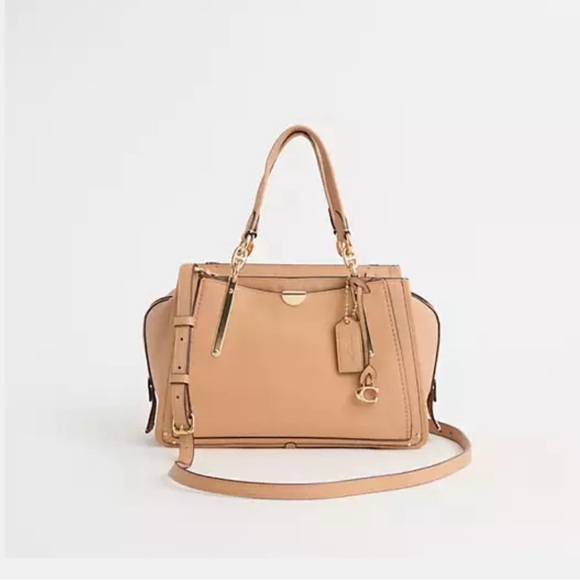 Coach dreamer bag satchel crossbody strap beige leather Medium - Picture 1 of 17